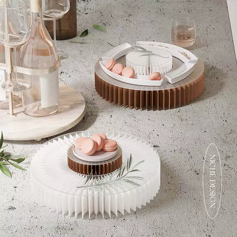 軸心微展台 │ 風琴牛皮紙折疊家具 | ihpaper(一套兩件)