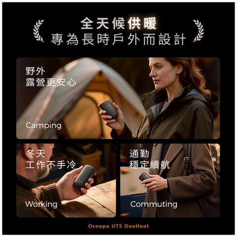 【預購】雙面速熱暖手寶 │ Ocoopa UT5 Douheat(預計於10月31日到貨)