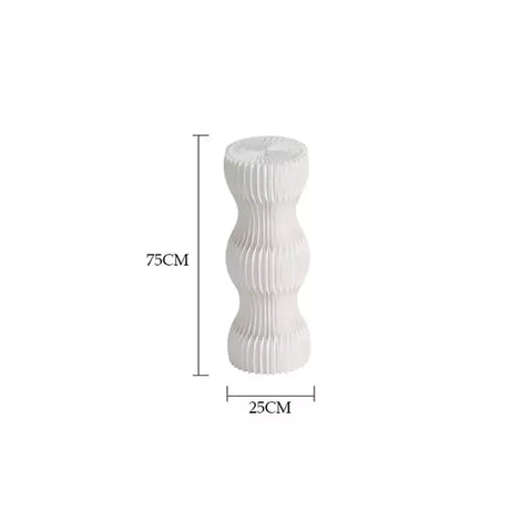 波浪圓柱展架 │ 風琴牛皮紙折疊家具 | ihpaper(一套兩件)