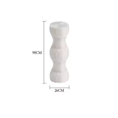 波浪圓柱展架 │ 風琴牛皮紙折疊家具 | ihpaper(一套兩件)