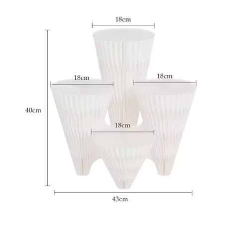 雙錐微展台 │ 風琴牛皮紙折疊家具 | ihpaper(一套兩件)