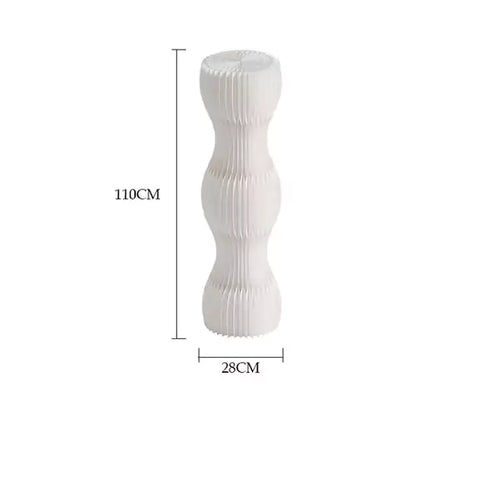 波浪圓柱展架 │ 風琴牛皮紙折疊家具 | ihpaper(一套兩件)