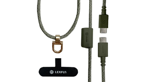可調式充電線手機背帶 |台灣 LEXFUN Power Sling