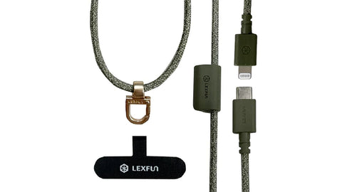 可調式充電線手機背帶 |台灣 LEXFUN Power Sling