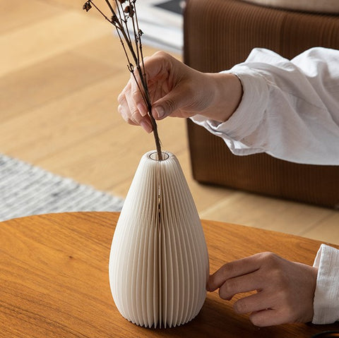褶疊風琴花器 │ 風琴牛皮紙折疊家具 | ihpaper (一套兩件) - Design Chicken