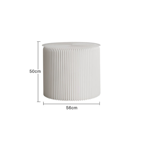 風琴圓桌 │ 風琴牛皮紙折疊家具 | ihpaper(一套兩件) - Design Chicken