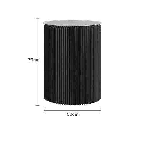 風琴圓桌 │ 風琴牛皮紙折疊家具 | ihpaper(一套兩件)