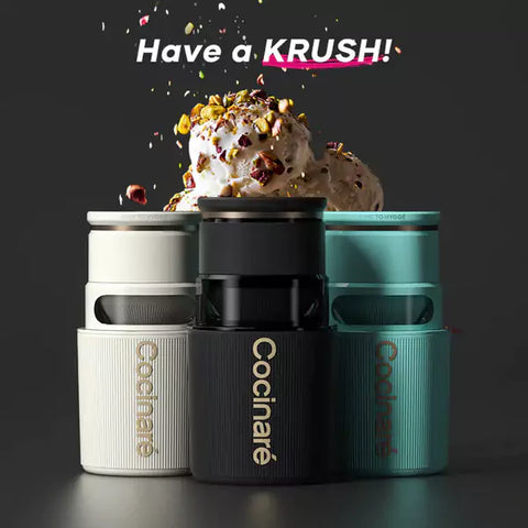 無線便攜 DIY 冰淇淋機 | 美國Cocinare KRUSH│自製雪糕機│夏日消暑│白色獨家發售 - Design Chicken創意購物平台