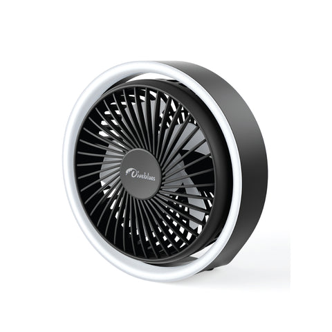 桌面帶燈風扇 | 美國 Diveblues Mini Desk Fan with LED Light - Design Chicken創意購物平台