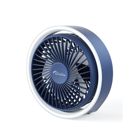 桌面帶燈風扇 | 美國 Diveblues Mini Desk Fan with LED Light - Design Chicken創意購物平台