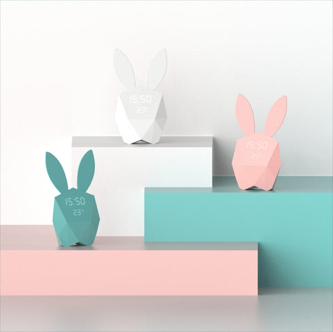 兔耳造型LED電子鐘 | 法國 MOB Cutie Clock Connect - Design Chicken