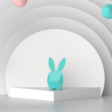 兔耳造型LED電子鐘 | 法國 MOB Cutie Clock Connect - Design Chicken