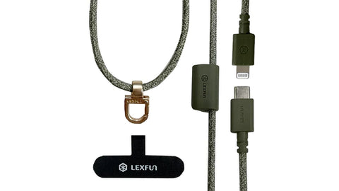 可調式充電線手機背帶 |台灣  LEXFUN Power Sling
