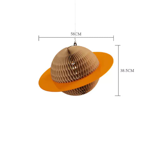 星球吊墜 │ 風琴牛皮紙折疊家具 | ihpaper（一套3件） - Design Chicken創意購物平台