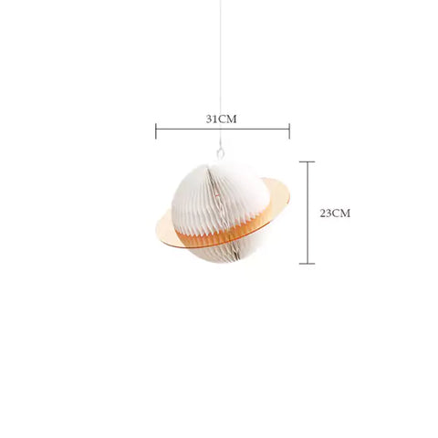 星球吊墜 │ 風琴牛皮紙折疊家具 | ihpaper（一套3件） - Design Chicken創意購物平台