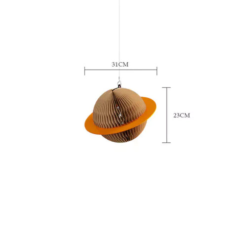 星球吊墜 │ 風琴牛皮紙折疊家具 | ihpaper（一套3件） - Design Chicken創意購物平台