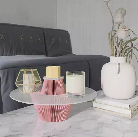 分層中島展示架 │ 風琴牛皮紙折疊家具