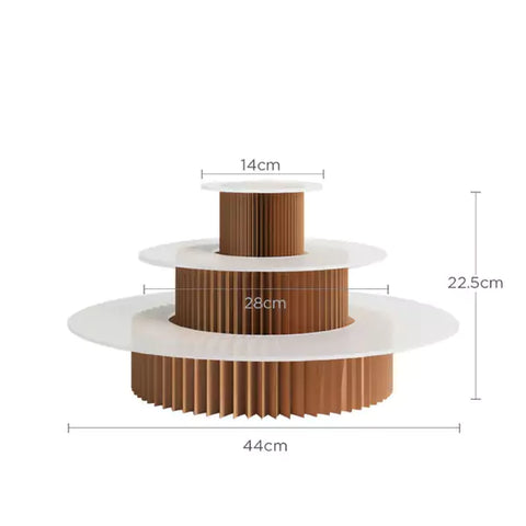 分層中島展示架 │ 風琴牛皮紙折疊家具