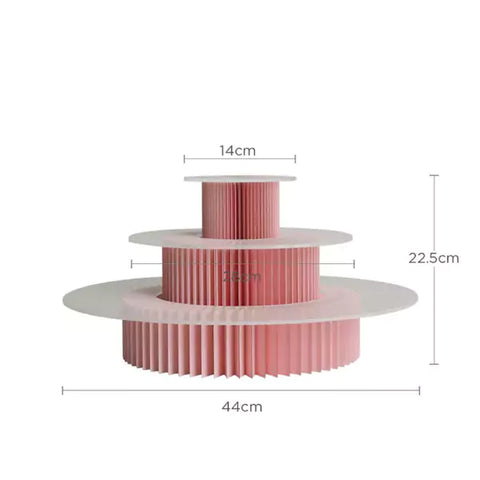 分層中島展示架 │ 風琴牛皮紙折疊家具
