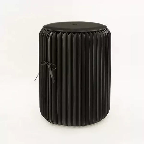 可摺疊小圓櫈 │ 風琴牛皮紙折疊家具 | ihpaper - Design Chicken創意購物平台