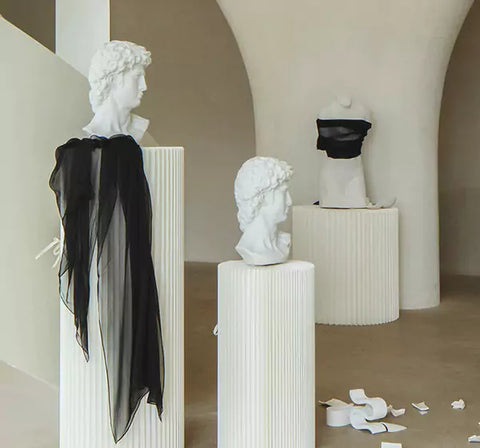 圓柱展台 │ 風琴牛皮紙折疊家具 | ihpaper（一套兩件） - Design Chicken創意購物平台