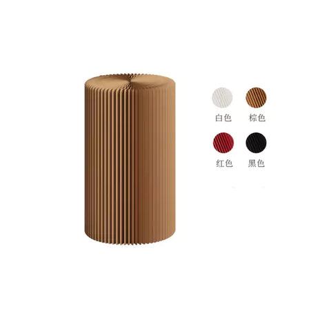 圓柱展台 │ 風琴牛皮紙折疊家具 | ihpaper（一套兩件） - Design Chicken創意購物平台