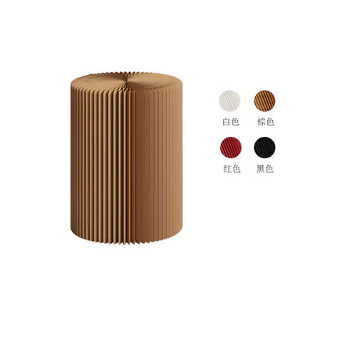 圓柱展台 │ 風琴牛皮紙折疊家具 | ihpaper（一套兩件） - Design Chicken創意購物平台