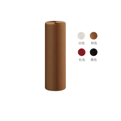 圓柱展台 │ 風琴牛皮紙折疊家具 | ihpaper（一套兩件） - Design Chicken創意購物平台