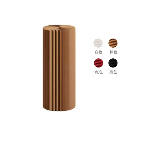 圓柱展台 │ 風琴牛皮紙折疊家具 | ihpaper（一套兩件） - Design Chicken創意購物平台