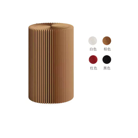 圓柱展台 │ 風琴牛皮紙折疊家具 | ihpaper（一套兩件） - Design Chicken創意購物平台