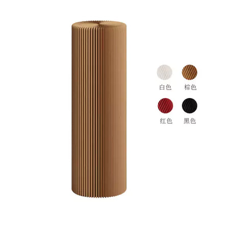 圓柱展台 │ 風琴牛皮紙折疊家具 | ihpaper（一套兩件） - Design Chicken創意購物平台