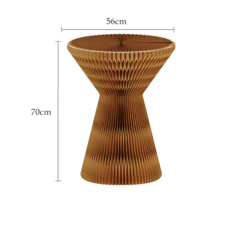 沙漏茶几 │ 風琴牛皮紙折疊家具 | ihpaper - Design Chicken創意購物平台