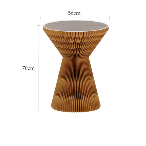 沙漏茶几 │ 風琴牛皮紙折疊家具 | ihpaper - Design Chicken創意購物平台