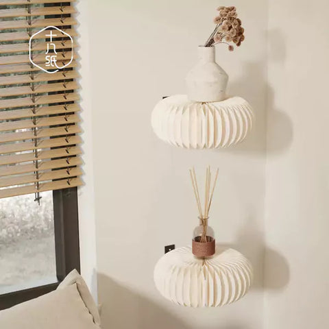 浮島壁掛 │ 風琴牛皮紙折疊家具 | ihpaper（一套兩件） - Design Chicken創意購物平台