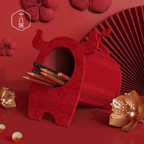 牛牛筆筒 │ 風琴牛皮紙折疊家具 | ihpaper（一套兩件） - Design Chicken創意購物平台