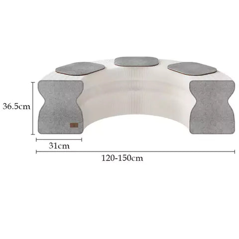 褶疊吐司長櫈 │ 風琴牛皮紙折疊家具 | ihpaper（一套兩件） - Design Chicken創意購物平台