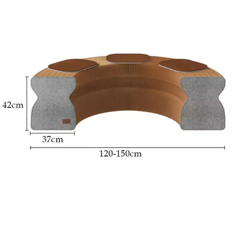 褶疊吐司長櫈 │ 風琴牛皮紙折疊家具 | ihpaper（一套兩件） - Design Chicken創意購物平台
