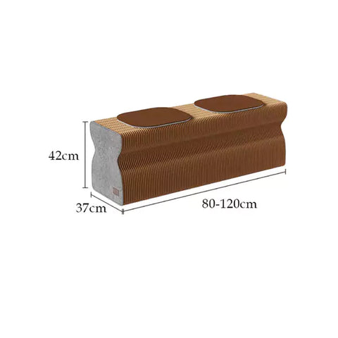 褶疊吐司長櫈 │ 風琴牛皮紙折疊家具 | ihpaper（一套兩件） - Design Chicken創意購物平台