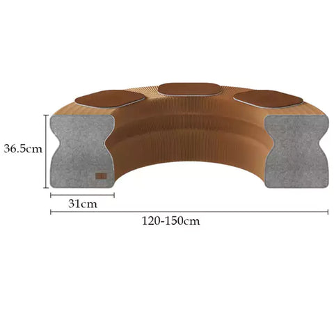 褶疊吐司長櫈 │ 風琴牛皮紙折疊家具 | ihpaper（一套兩件） - Design Chicken創意購物平台