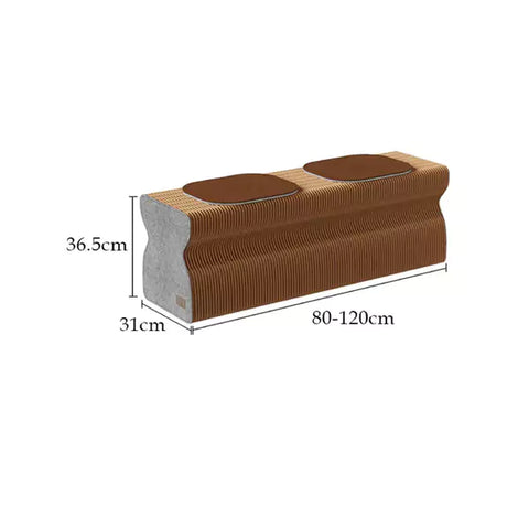 褶疊吐司長櫈 │ 風琴牛皮紙折疊家具 | ihpaper（一套兩件） - Design Chicken創意購物平台