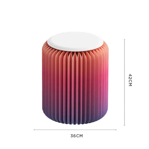 褶疊漸變櫈 │ 風琴牛皮紙折疊家具 | ihpaper（一套兩件） - Design Chicken創意購物平台