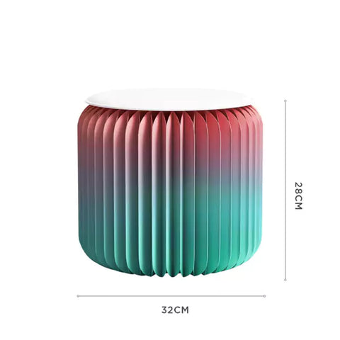 褶疊漸變櫈 │ 風琴牛皮紙折疊家具 | ihpaper（一套兩件） - Design Chicken創意購物平台