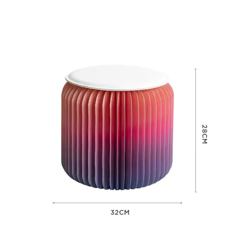 褶疊漸變櫈 │ 風琴牛皮紙折疊家具 | ihpaper（一套兩件） - Design Chicken創意購物平台