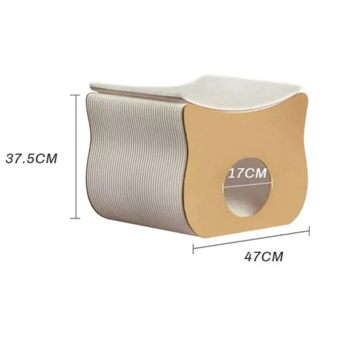 褶疊萌寵貓窩 │ 風琴牛皮紙折疊家具 | ihpaper - Design Chicken創意購物平台