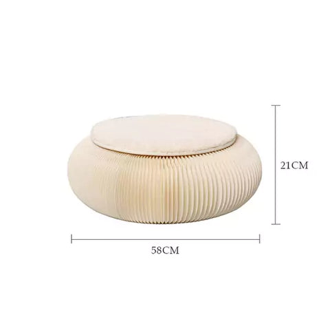 褶疊蒲團 │ 風琴牛皮紙折疊家具 | ihpaper（一套兩件） - Design Chicken創意購物平台