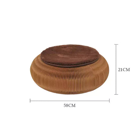 褶疊蒲團 │ 風琴牛皮紙折疊家具 | ihpaper（一套兩件） - Design Chicken創意購物平台