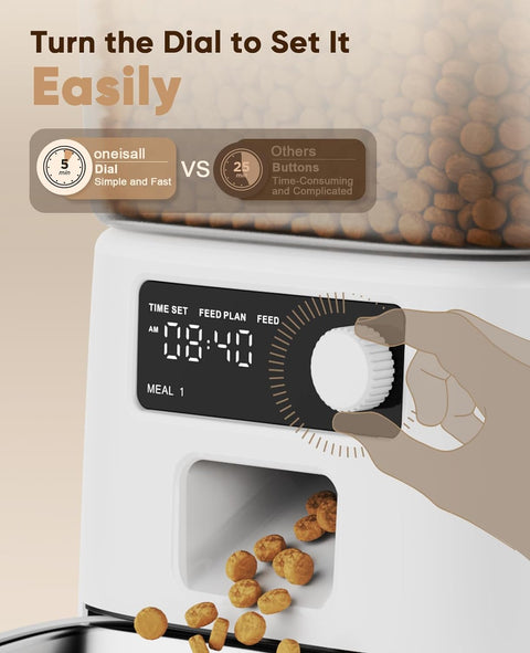 寵物自動餵器單碗版 | oneisall PFD001 （白色） - Design Chicken
