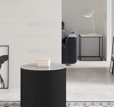 風琴圓桌 │ 風琴牛皮紙折疊家具 | ihpaper（一套兩件） - Design Chicken