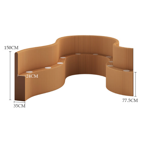 褶疊輕廊紙牆 │ 風琴牛皮紙折疊家具 | ihpaper - Design Chicken