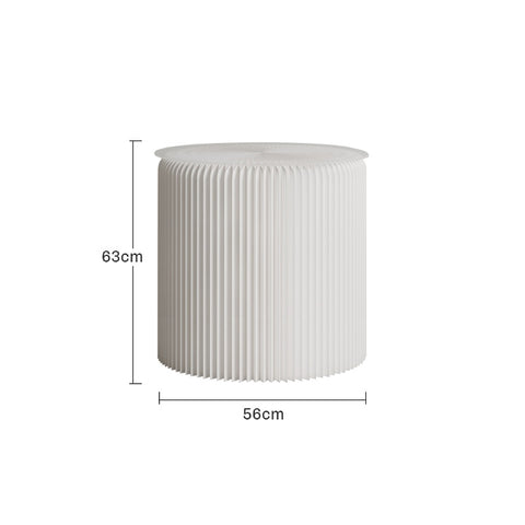 風琴圓桌 │ 風琴牛皮紙折疊家具 | ihpaper（一套兩件） - Design Chicken